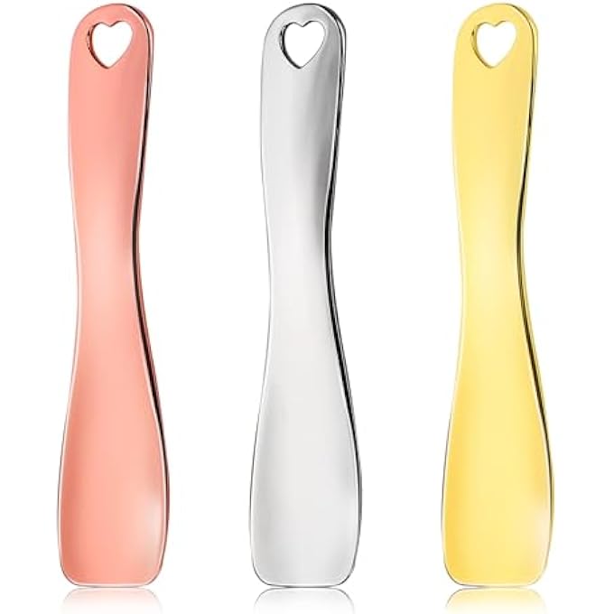 GraGra 3PCS METAL COSMETIC SPOONS, METAL MASK APPLICATOR, BEAUTY SCOOP, SKIN CARE FACIAL CREAM MASK SCOOP MAKEUP TOOLS FOR FACIAL DIY MASK MIXING AND SAMPLING - Image 1